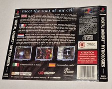 Mortal Kombat Mythologies: Sub-Zero  PS1 Back Inlay Cover