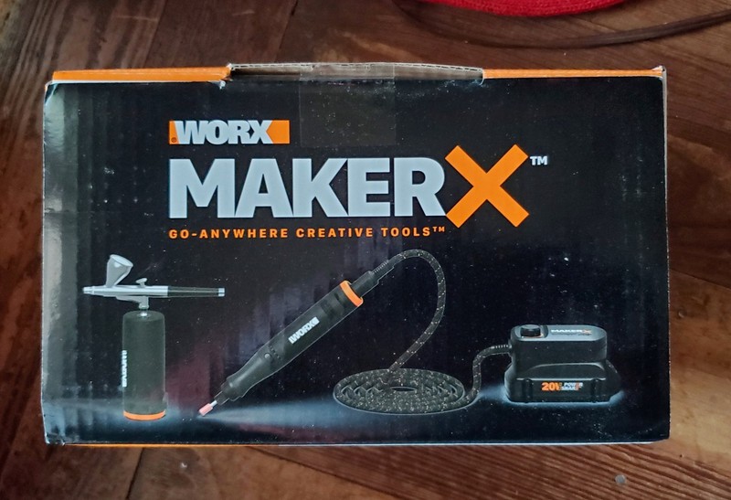 Brand New WORX 20V (2) PC MAKERX Combo With Bag - Rotary Tool + Air Brush WX992L