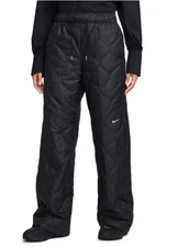 Nike Women's FB8722-010 Sportswear Essential Quilted High-Waisted Open Pants