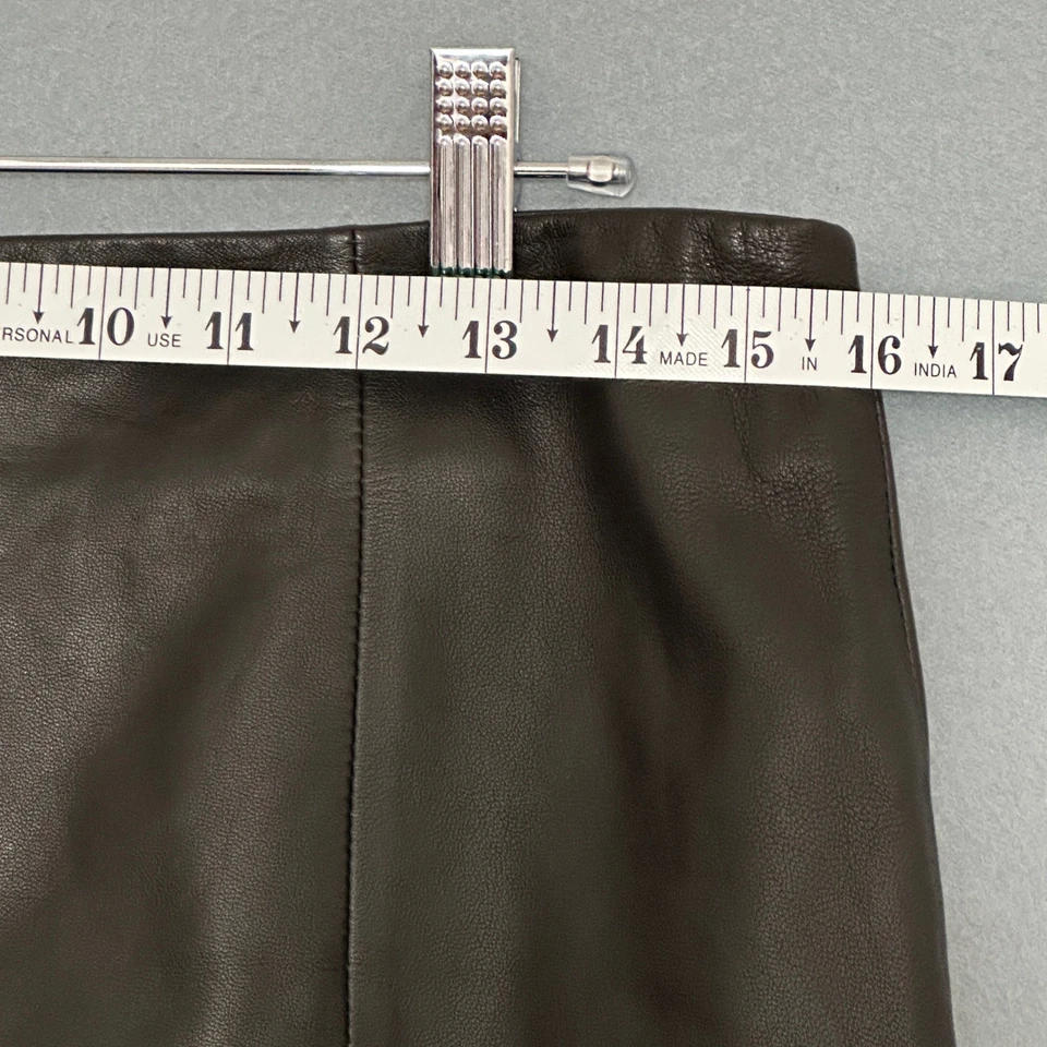 Falda lápiz Talbots mujer cuero marrón talla 12 hasta la rodilla profesional Foto 4 de 4