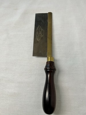 Crown Hand Tools Co. England Vintage Original Brass Back Dovetail Back Saw