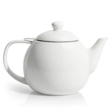 Sweese Teapots for Tea, 27 oz Porcelain Tea pot with Removable Stainless Steel I