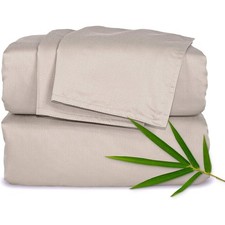 King Sheets Genuine 100 Organic Viscose Derived from Bamboo Bed Sheet Set