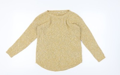 Gelber Grobstrickpullover Damen UK 6 Regular Fat Face