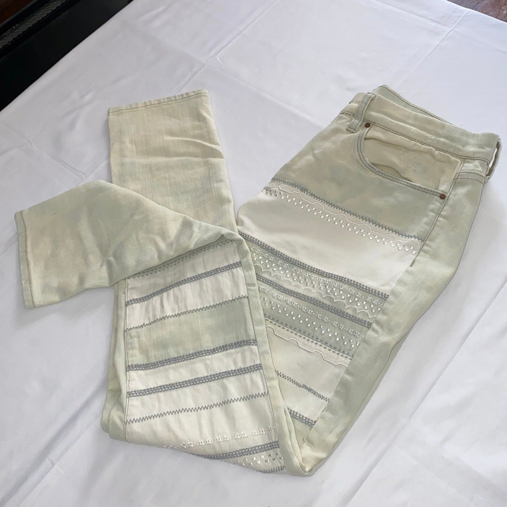 BlankNYC Embroidered Jeans Patchwork Classique Sk… - image 15