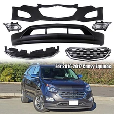 Front Bumper Cover Kit w/Lights For 2016 2017 Chevrolet Equinox Replacement