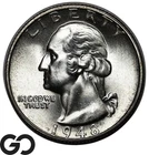 1948-S Washington Quarter, Nice Toner, Solid Gem BU++