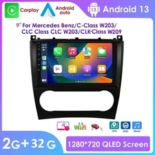 9"For Mercedes-Benz W203 C230 C280 W463 Carplay Radio Android 13 GPS Stereo WiFi
