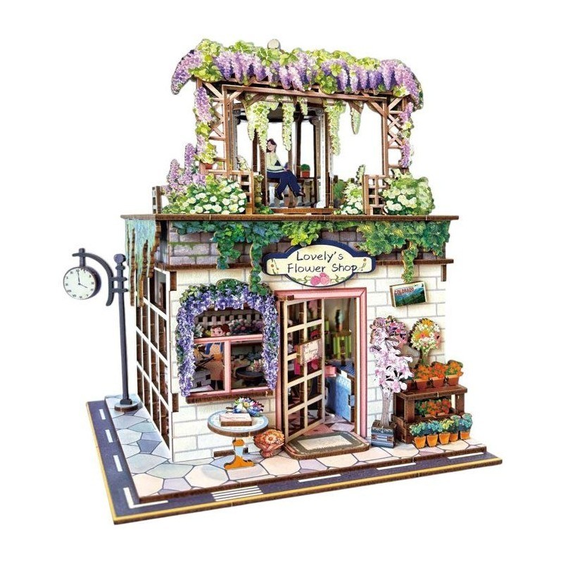Book Nook Serre Livre Miniature en Bois Décoration Bohème pour Bibliothèque