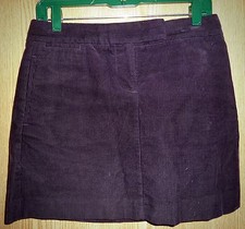 J CREW - PURPLE FINE-WALE CORDUROY SKIRT - MISSES 2