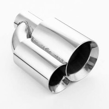 Straight Cut Dual Wall 4.5 Out 2.5 Inlet 304 Stainless Steel Exhaust Tip