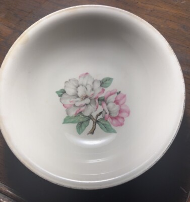 Vintage Magnolia Fruit Dessert Bowl Cunningham & Pickett