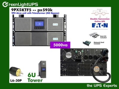 Rebuilt~ Eaton 9PX 9PX5KTF5 UPS 5000va 200240v w/3U transformer #NewBatts Wanrty