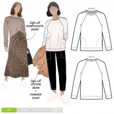 Style Arc Schnittmuster Preston Strickpullover Größen 18-30