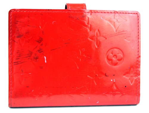 LOUIS VUITTON Vernis Leather Red Agenda Organizer Planner Used Spain - Picture 5 of 24