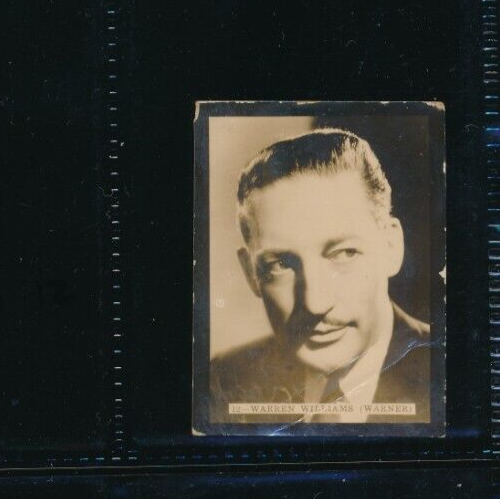 1935 Aguilitas tobacco card Cuban #12 Warren Williams Warner Studios (AW66)