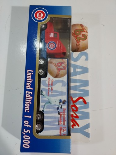 NIP White Rose Collectibles Die Cast 1:80 MLB Chicago Cubs Sammy Sosa Semi Truck - 第 5/8 張圖片