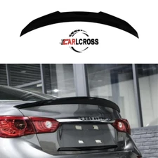FOR 2014-22 INFINITI Q50 PSM STYLE HIGH KICK REAR TRUNK SPOILER WING GLOSS BLACK