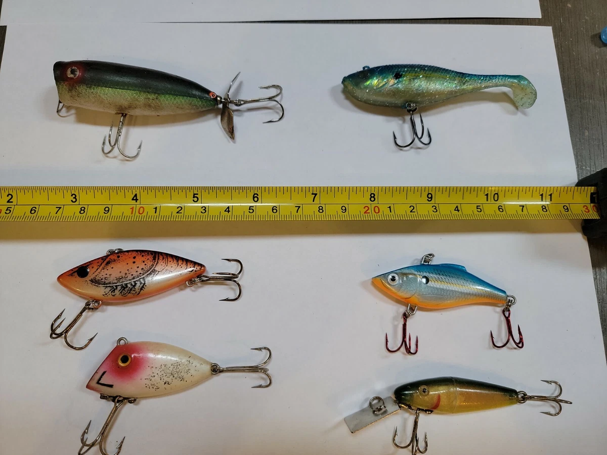 Lot of 6: Unbranded Fishing Lures. 2 Rubber Lures. Fishing. Tackle.