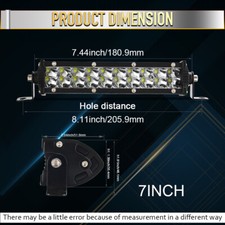 Dual Row 714202632 Led Light Bar Spot Flood For Utv Atv Truck Ute Boat 4wd