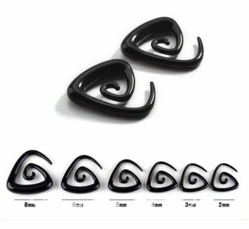 Body piercing neri orecchie diametro 8mm