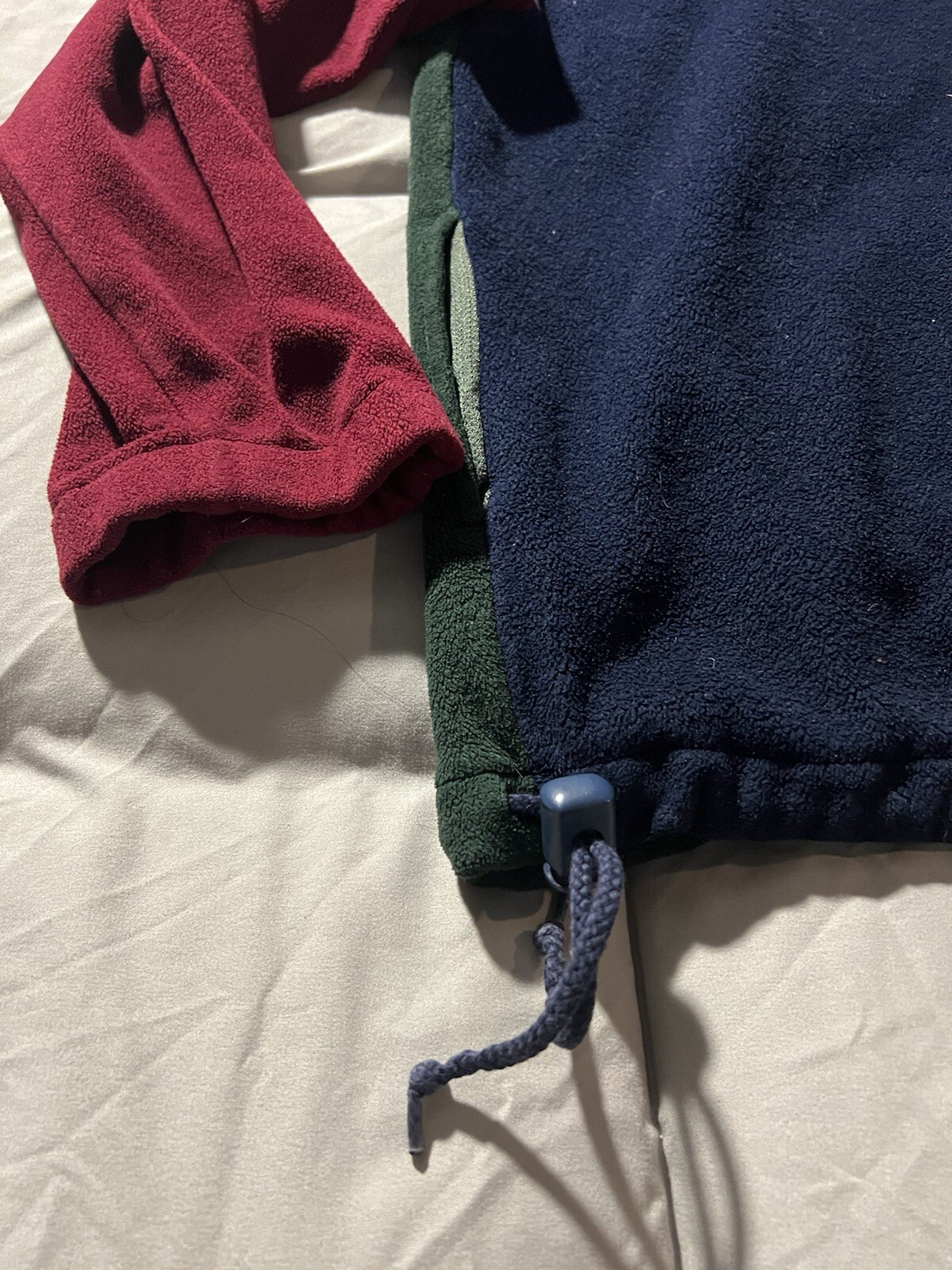 FILA Blocco colore pile 1 4 zip vintage anni 90 Tommy Hilfiger Spell Out Rowing taglia XL