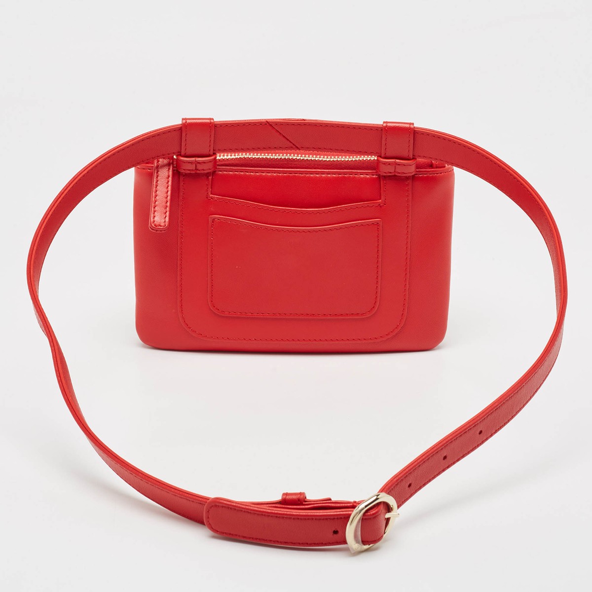 Chanel Red Leather CC Mania Waist Bag | eBay Chanel Red Leather CC Mania Waist Bag | eBay