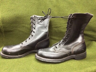 Endicott Johnson Vintage 1980’s War Era Military Combat Black Boots Mens 9R Endicott Johnson Boots | eBay main image 2