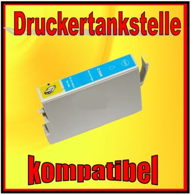 Patrone INK Cartridge für EPSON STYLUS PHOTO R800 R1800 cyan ersetzt T0542