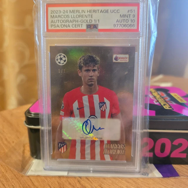 Topps Merlin Heritage UCC 2023-24 Marcos Llorente Autograph Gold One of One 1/1