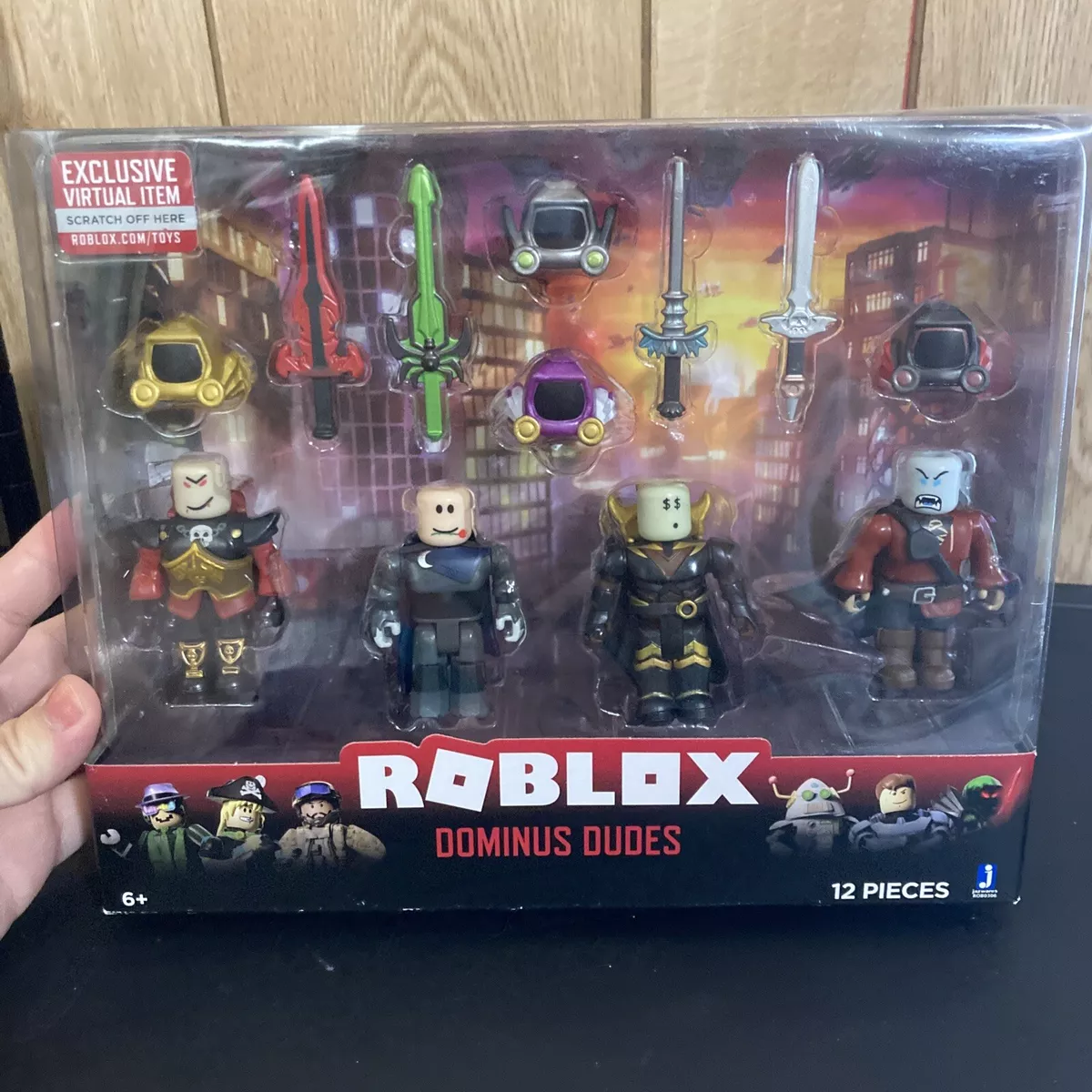 Roblox Action Collection - Dominus Dudes Four Figure Pack [Includes  Exclusive Virtual Item]