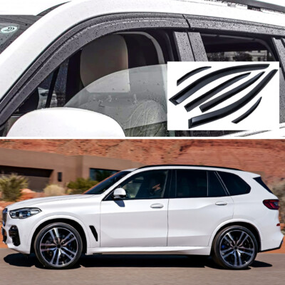 6x Rain Guards Vent Shade Deflector Window Visor for 2019-2024 BMW X5 40i M50i