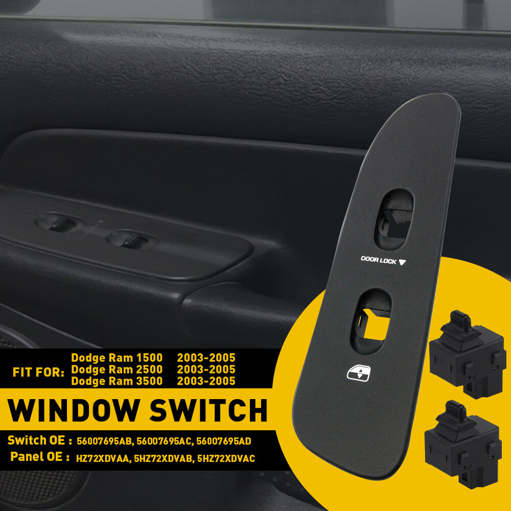 03-05 Ram Dodge 1500 2500 3500 Window Switch Control Panel Bezel Power Cover