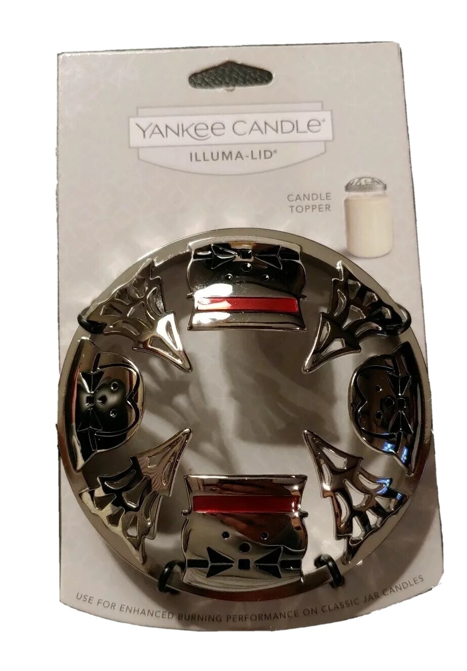 YANKEE CANDLE IllumaLid Snowman Christmas Tree Penguin Silver Tone Jar