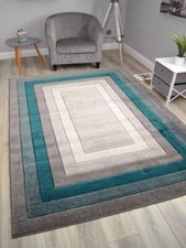 Jade New Green Rug Small Extra Large Dark Grey Plain Floor Rugs Thick Soft Pile