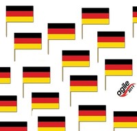 "50 Deko Picker 6,5 X 3,5 Cm \"Deutschland\" Party Flaggenpicker Fahnenpicker"