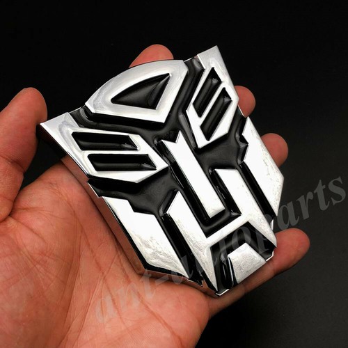 3D Metal Chrome Transformers Autobot Deception Auto Front Grille Badge