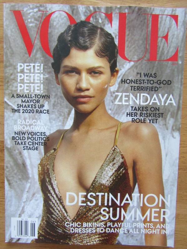 VOGUE MAGAZINE JUNE 2019 ZENDAYA, PETE BUTTIGIEG