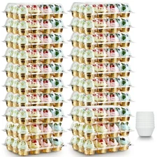 12 Pack x 20 Sets Gencywe Stackable Cupcake Carrier with 240 Pack Cupcake Lin...