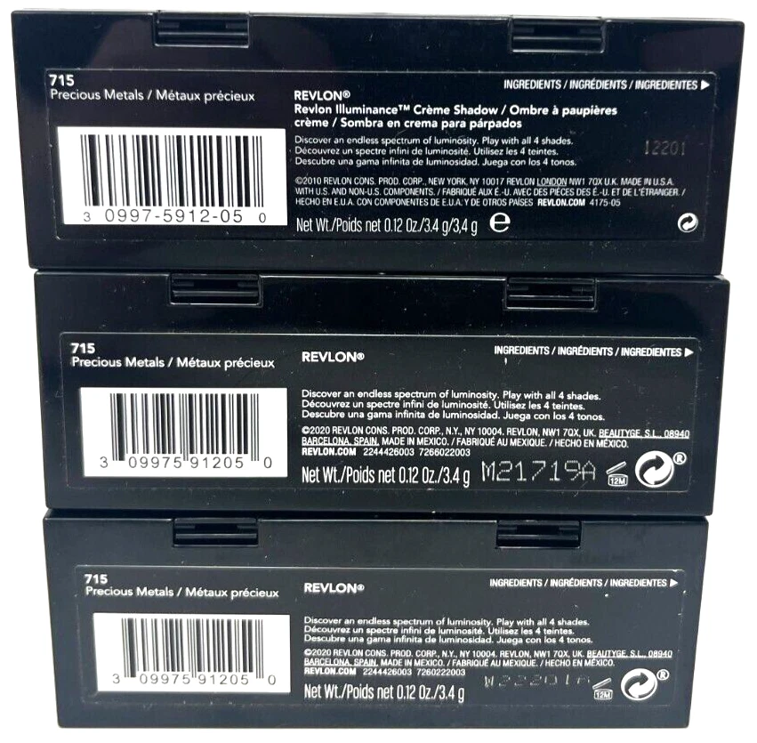 (3) Revlon Illuminance Creme Shadow 0.12 oz Sealed 715 - Precious Metals - Image 3 of 3