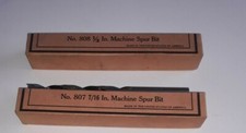 7/16" 1/2" Machine Spur Bit #807, 808 USA NOS TOTAL OF 2  SOLD as EACH