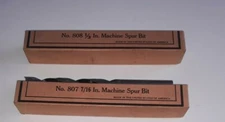 7/16" 1/2" Machine Spur Bit #807, 808 USA NOS TOTAL OF 2  SOLD as EACH