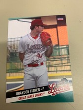 Braydon Fisher Card 2022 Great Lake Loons Team Card