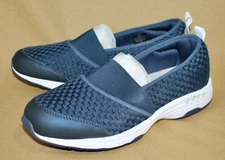 EASY SPIRIT Twist Slip On Sneaker Comfort Shoe Women Size 10 Navy Blue Woven