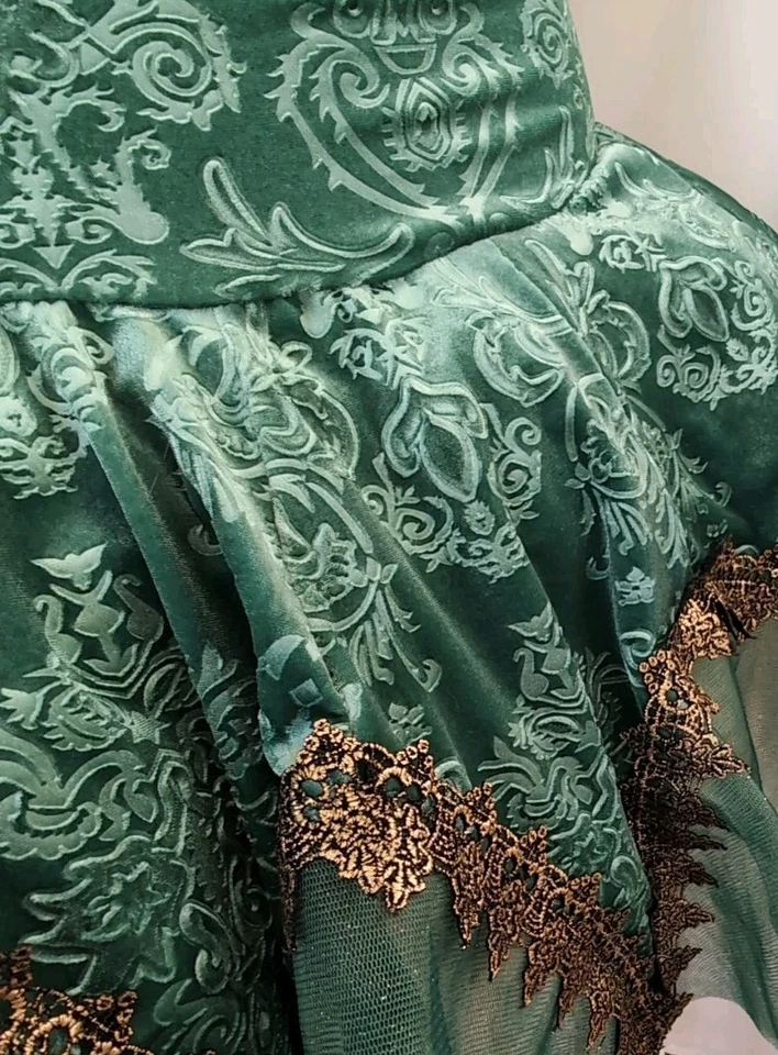 Dark Forest Green Velvet Ballet Dance Costume Short Tutu Medium Adult MA - Image 4 of 4