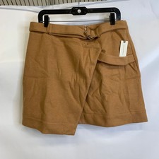 MAEVE By Anthropologie Belted Wrap Mini Skirt Women's Size US 2 Cedar