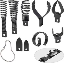 Drain Snake Drill Attachment,Cutter and Auger Set,Used in 50-100FT AC Drain Clea