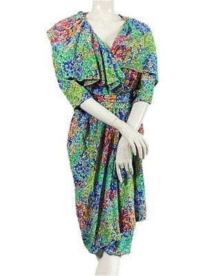 Kleid Yves Saint Laurent Rive Gauche 1989 Größe 36