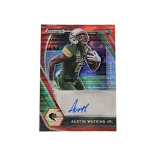 ​🔥 RARE /15 🔥 Austin Watkins Jr 2021 Prizm Draft ROOKIE AUTO Red Pulsar UAB
