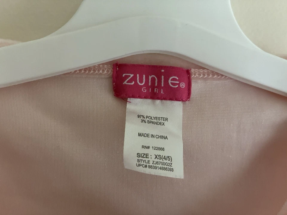 Кардиган Zunie детский для девочек однотонный светло-розовый полиэстер велюр с длинным рукавом XS 4/5 - Изображение 2 из 4